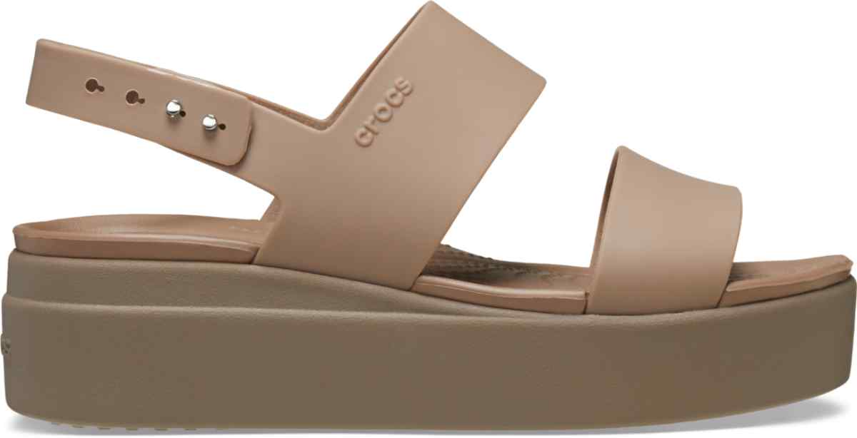 Sandalias Crocs Brooklyn Bajas Latte