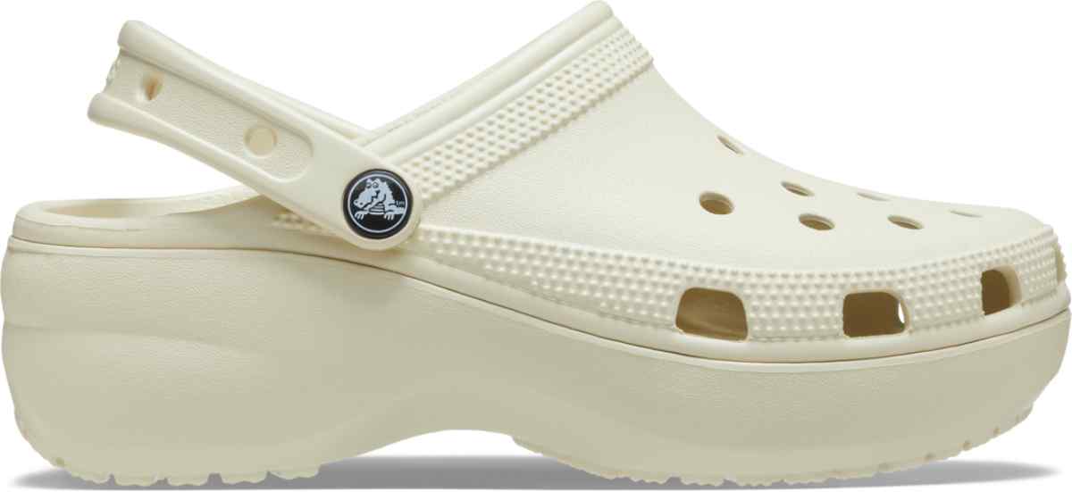 Crocs Clásico Plataforma W Marfil