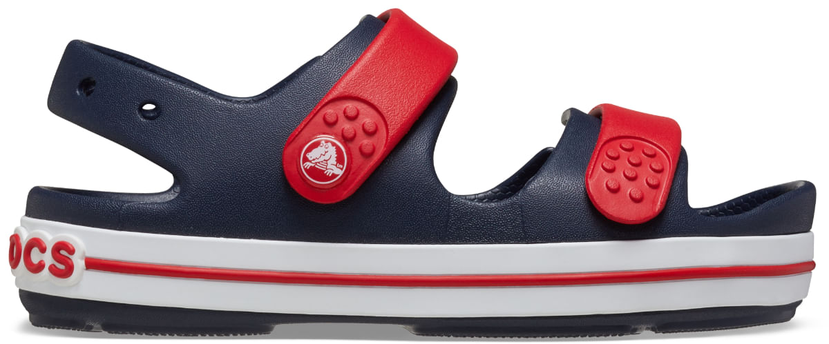Sandalia Infantil Crocband Cruiser Azul Marino / Rojo