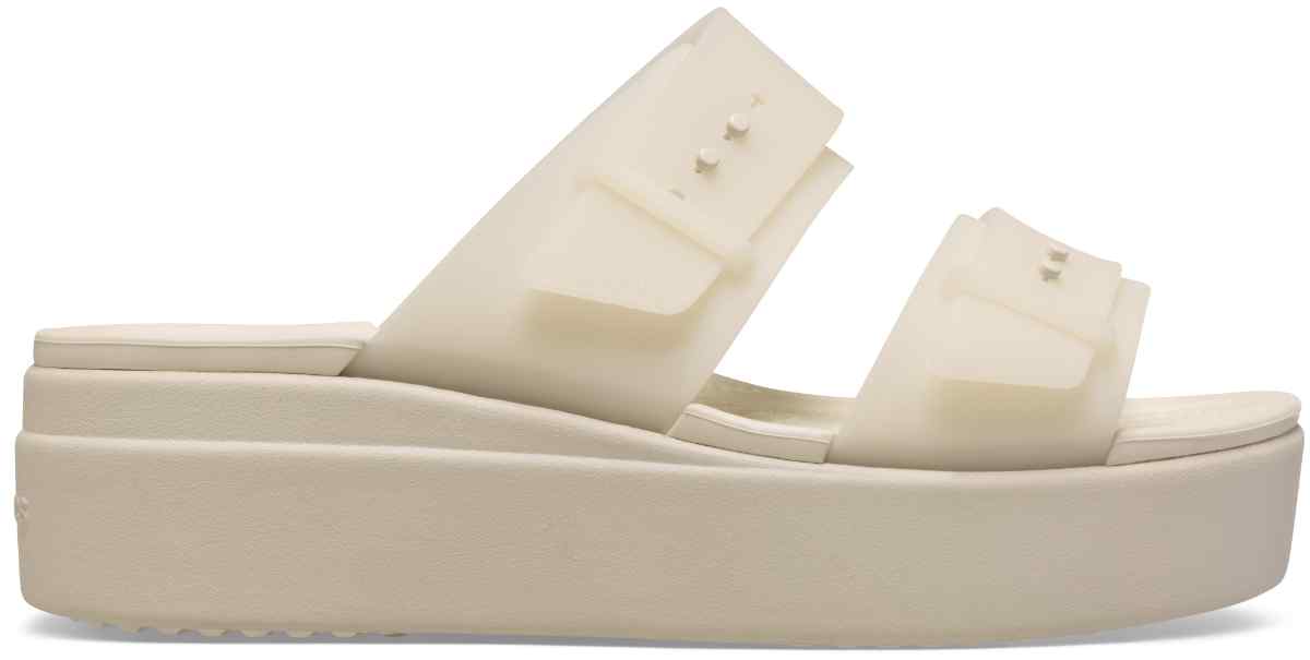 Brooklyn Buckle Frosted Low Wedge Sandstone