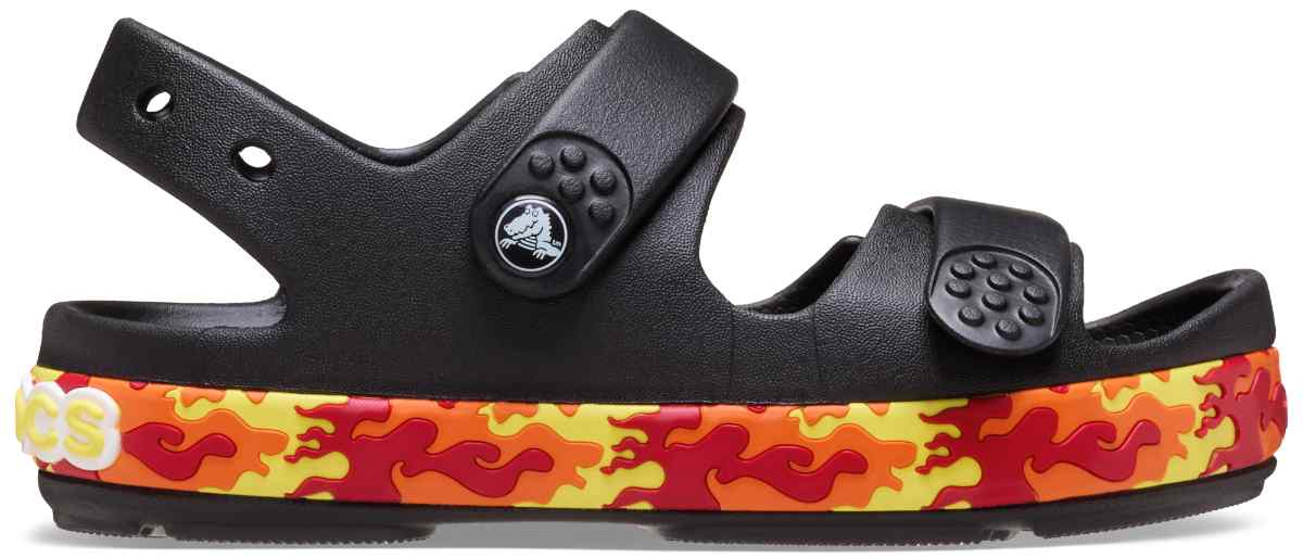 Crocband Cruiser Flames Sandal T Black