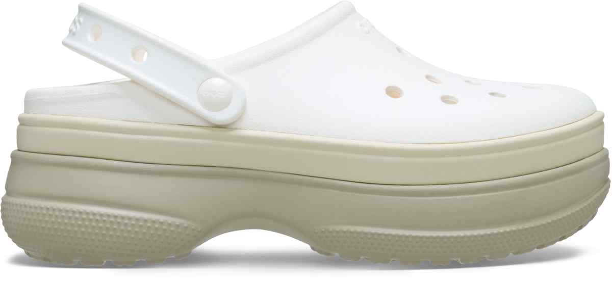 Classic Stacked Clog Chalk