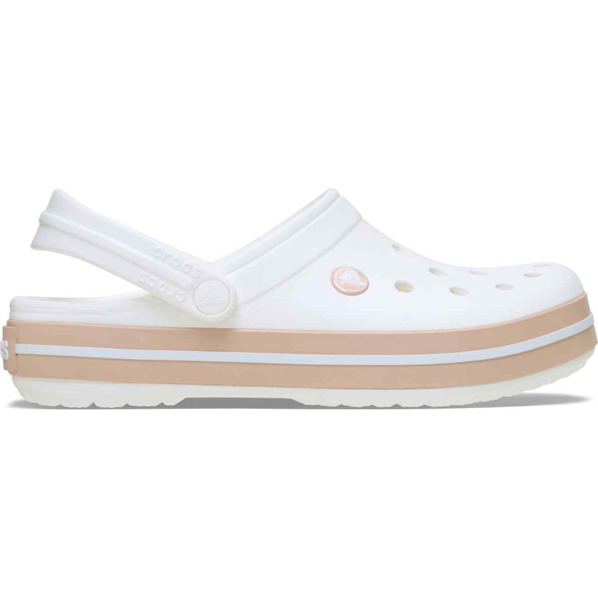 Crocband Blanco/Rosa Caramelo